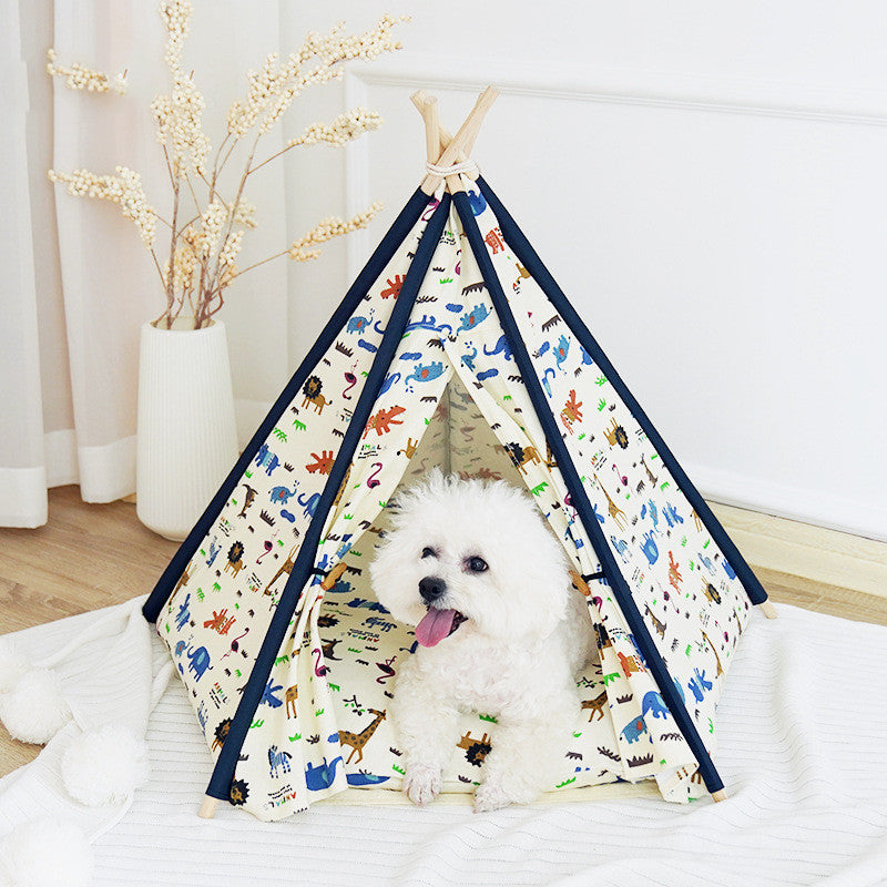 Pet Tent Cat Litter Removable And Washable Cotton Canvas