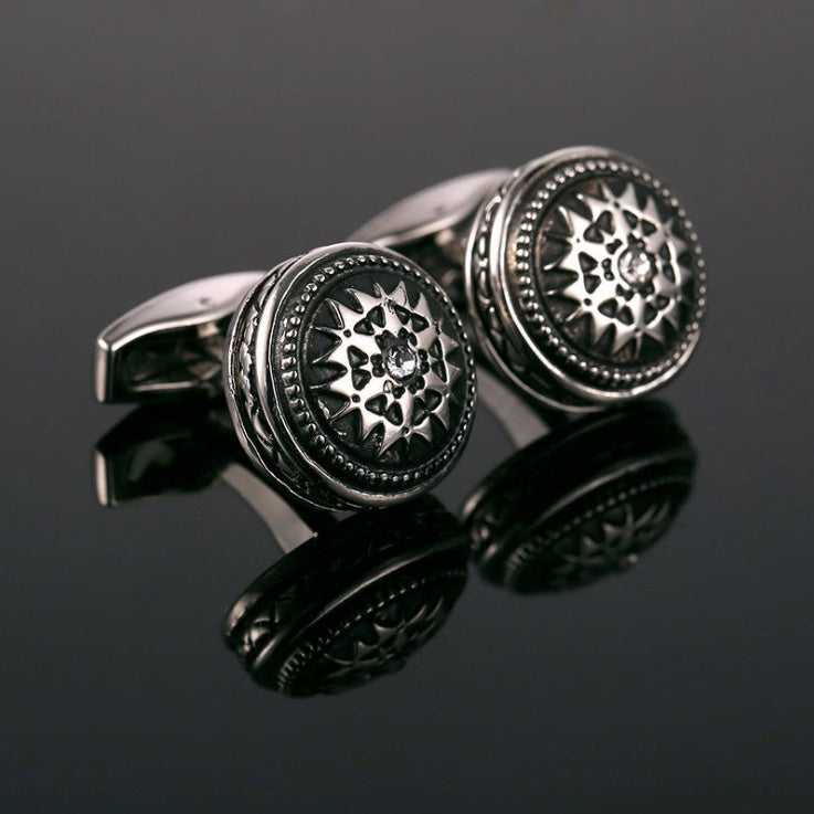 Boutons de manchette d'affaires Boutons de manchette diamant français