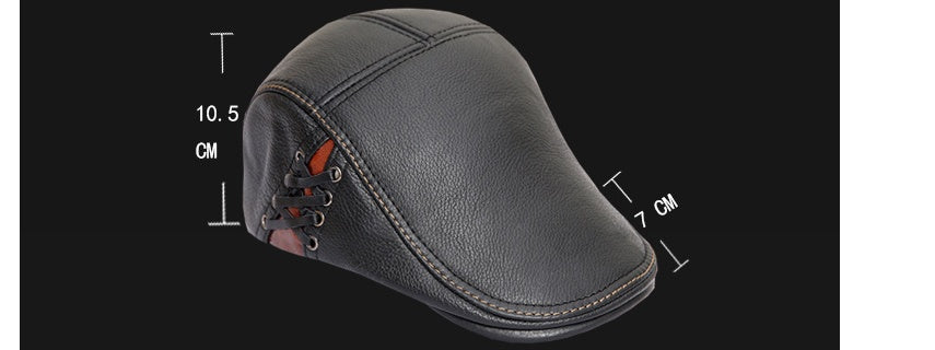 Men's leather cap