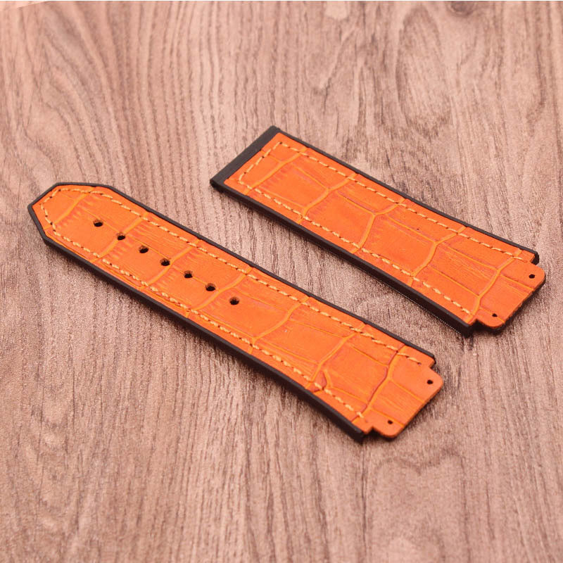Leather Rubber Strap Men's Watch Accessories