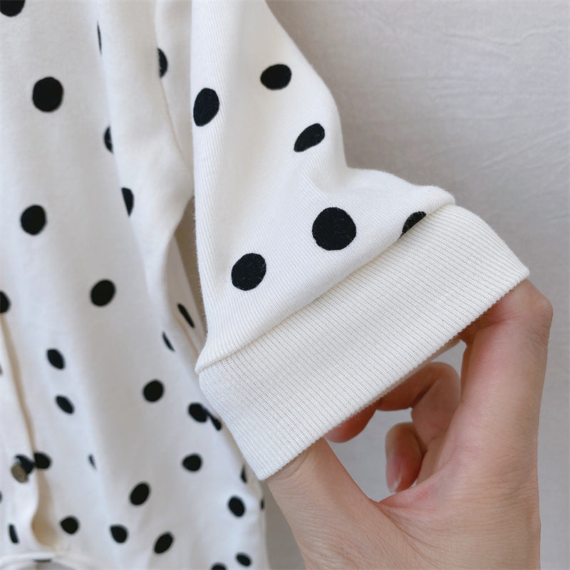 Polka Dot Climbing Suit Baby One-piece Long Sleeve