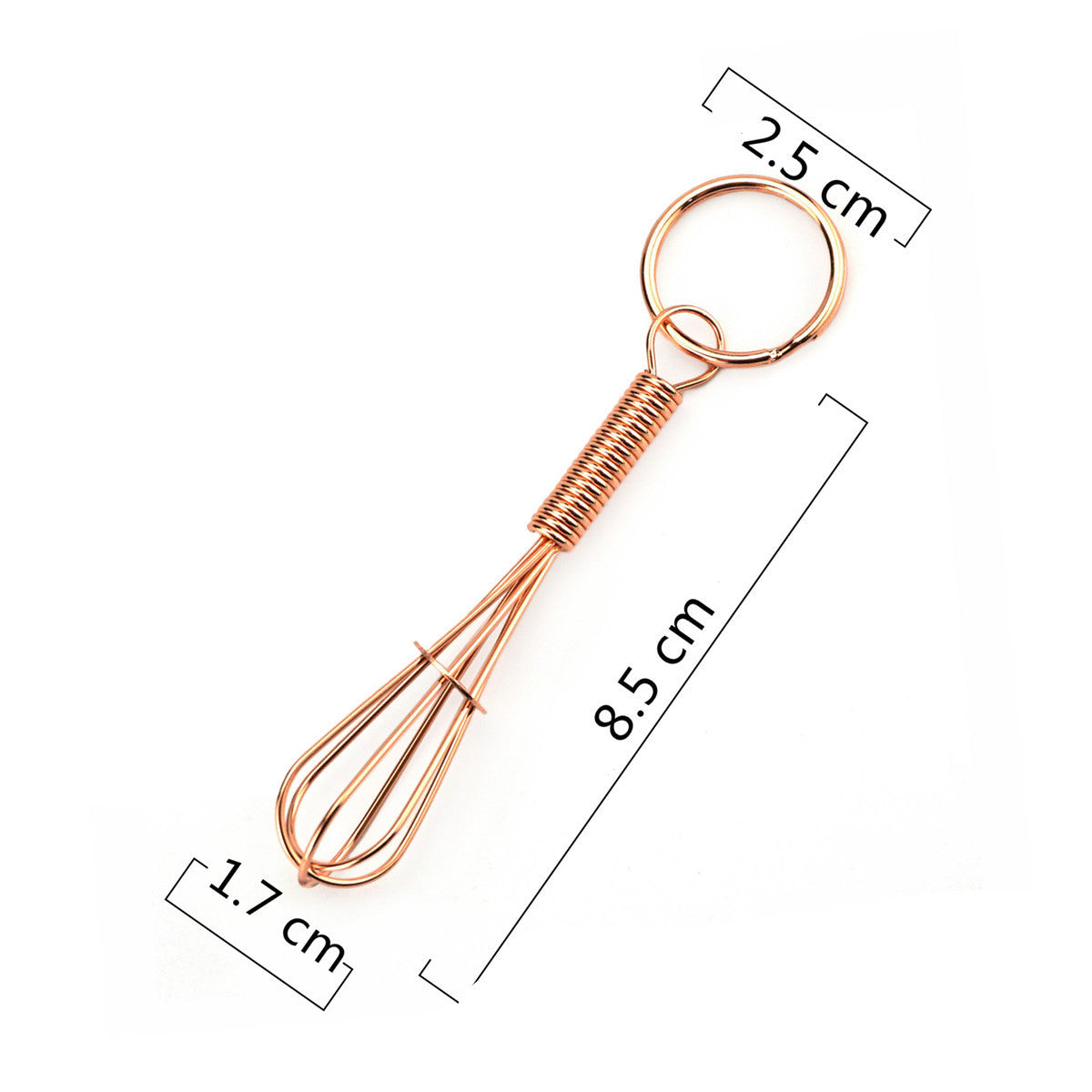 Full size mini keychain manual whisk gold silver