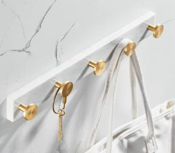 Space Aluminum Bath Towel Rack Bathroom Storage Rack 6-Piece Set