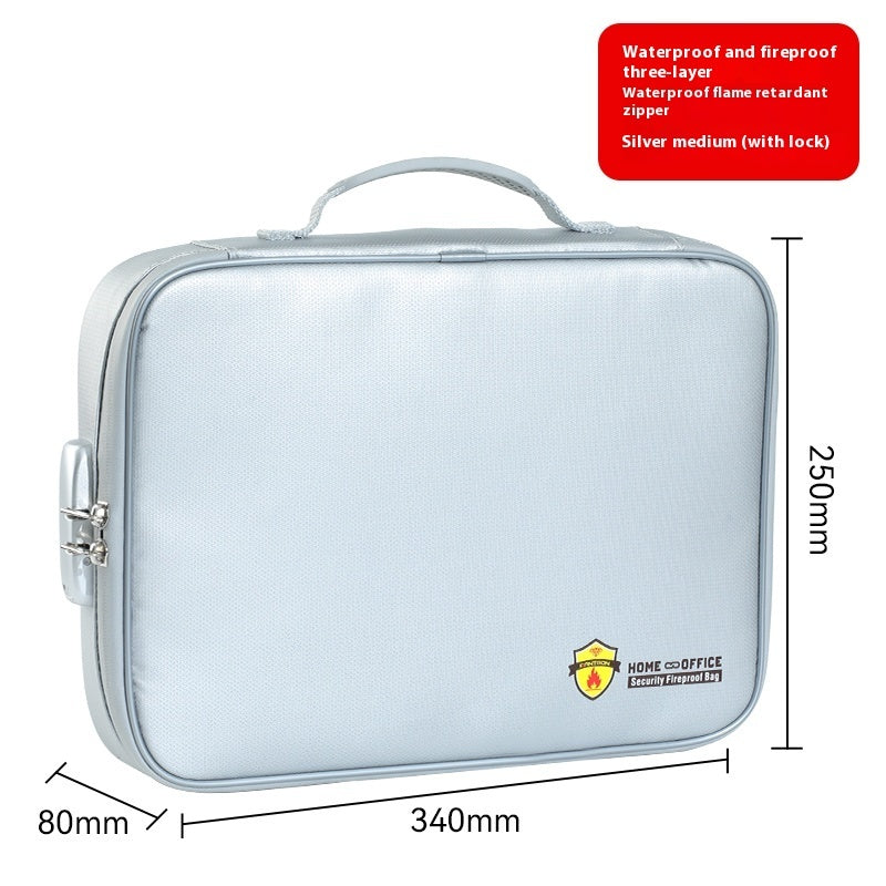 Fireproof Certificate Household Information File Bag Storage Box