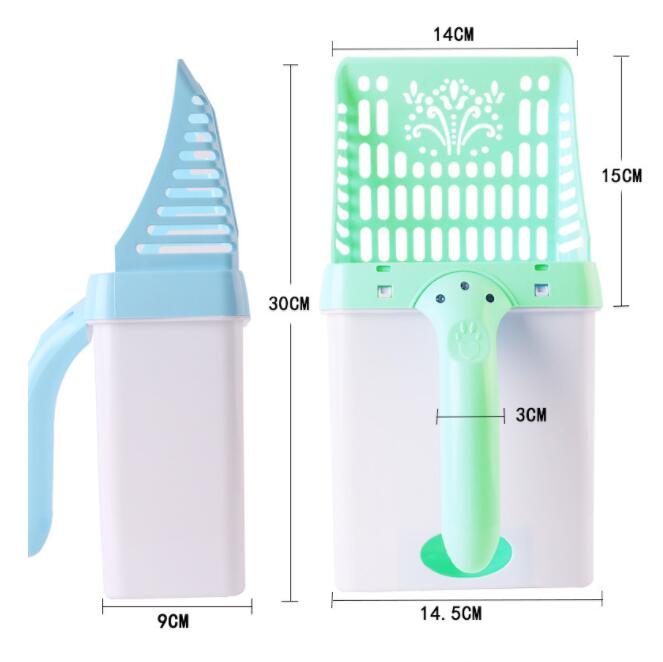 Pet cat litter cleaning shovel set