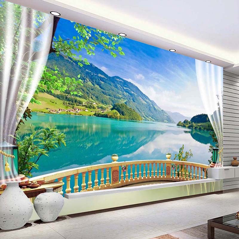 Living room TV background wall wallpaper