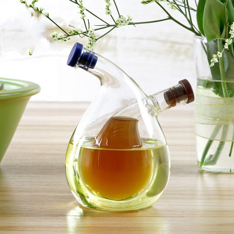 Creative Double-layer Restaurant Kitchen Supplies Soy Sauce Vinegar Bottle Oiler