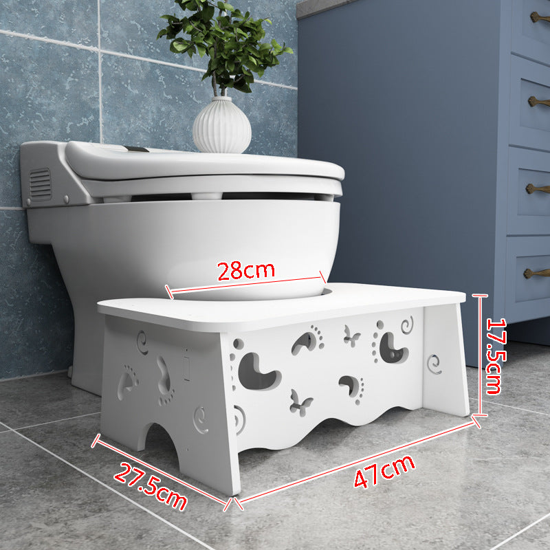 Toilet Seat Foot Mat Children Elderly Toilet Heightening Insole PVC Wood Plastic Bench Senbang