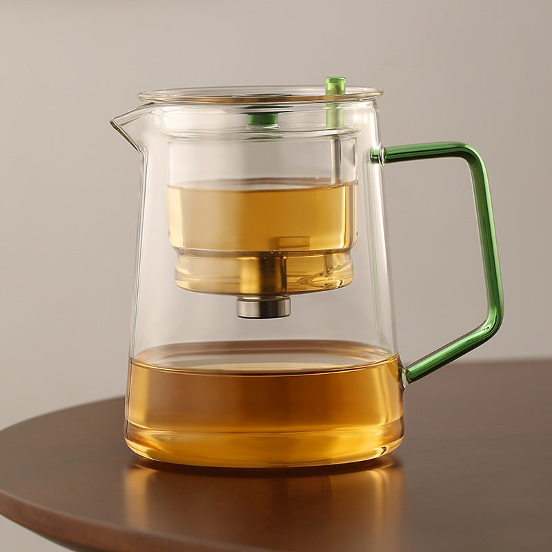 Full Glass Liner Elegant Cup Teapot