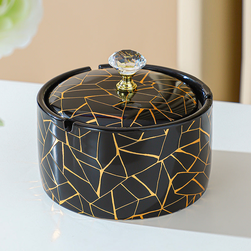 Office Windproof Fly Ash Decorative Ashtray Ornaments