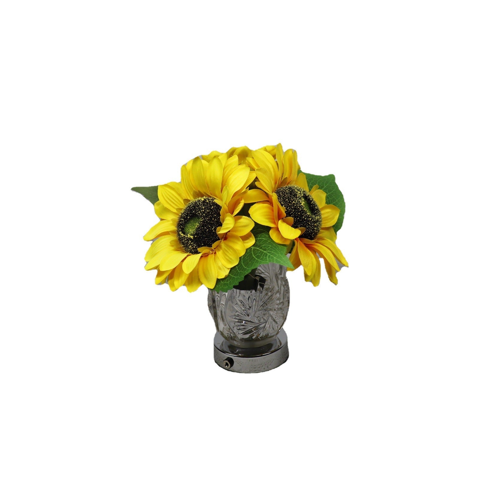 Sunflower Glass Vase Bedroom Bedside Lamp