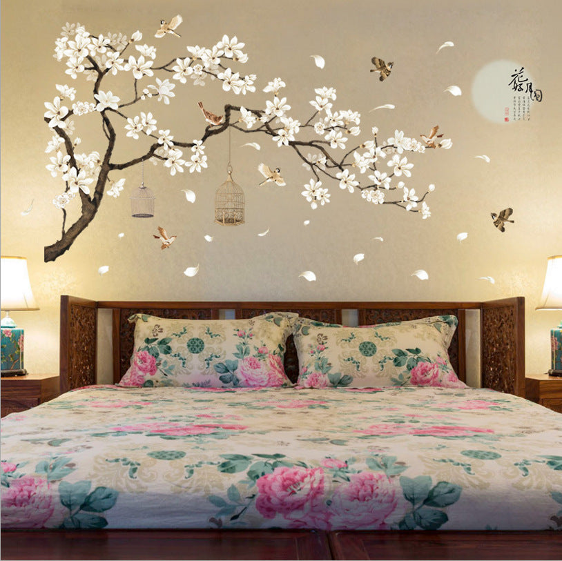 187  128cm Large Size Wall Applique Bird Decoration Wallpaper