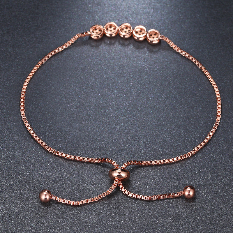 Fashion round heart zircon bracelet
