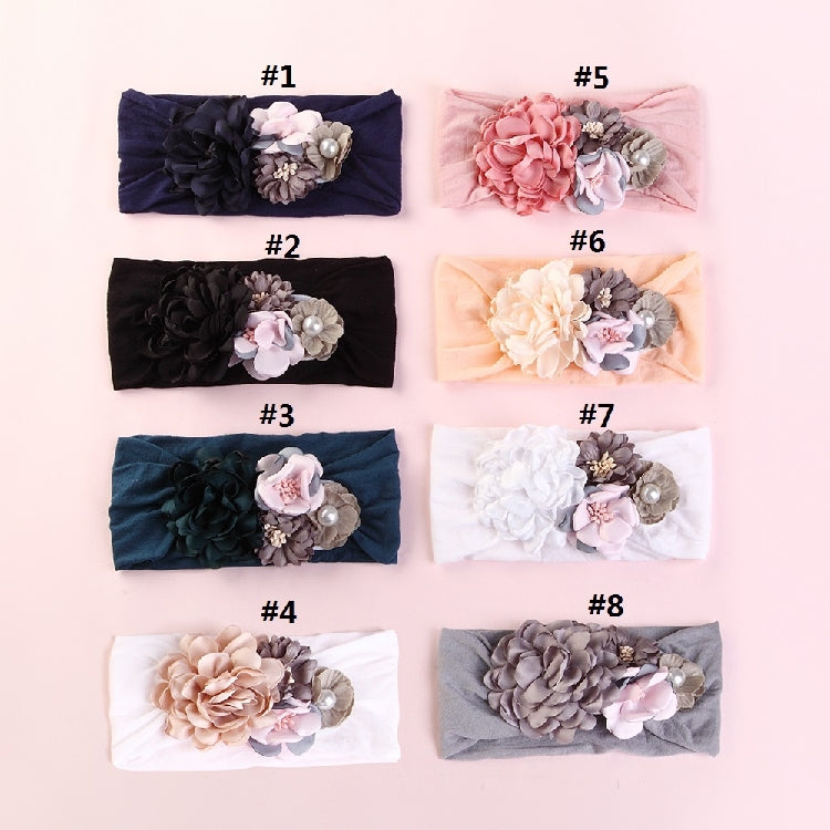 Headdress silk stitching flower princess hair band