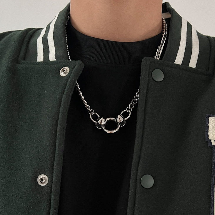 Hip Hop Necklace Cuban Ring Pendant