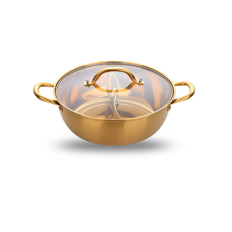 Titanium Plating Stainless Steel Mandarin Duck Hot Pot