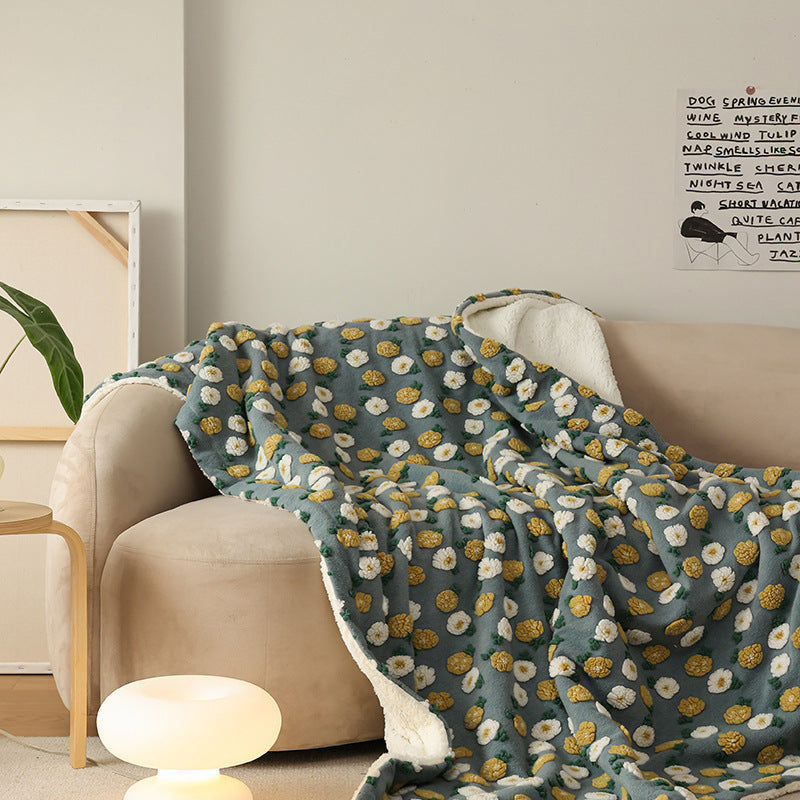 Thickened Double-layer Three-dimensional Wool Blanket Nap Blanket