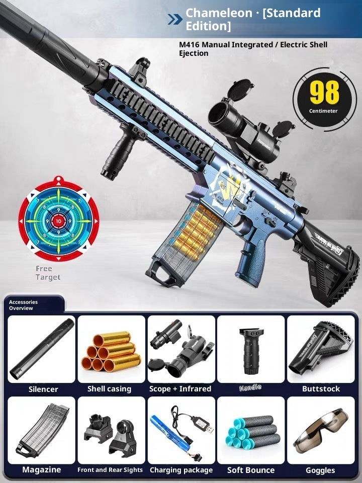 M416 Throw Shell Soft Bullet Gun AMT Toy Can Launch Boy