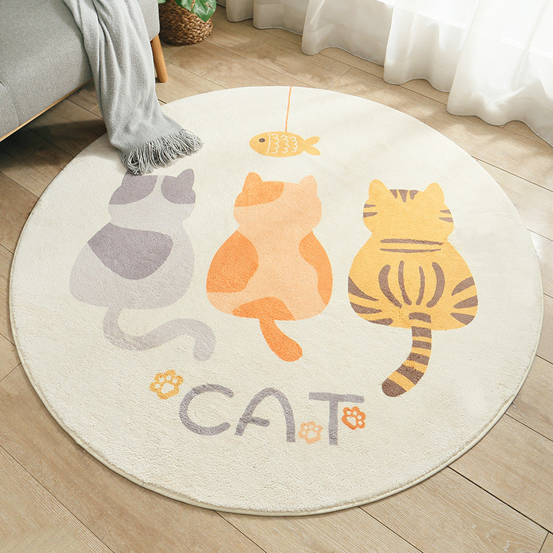 Home Living Room Bedroom Bedside Round Floor Mat