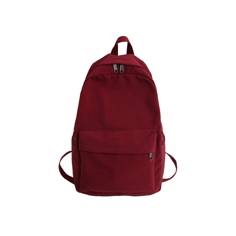 Solid color nylon waterproof  backpack