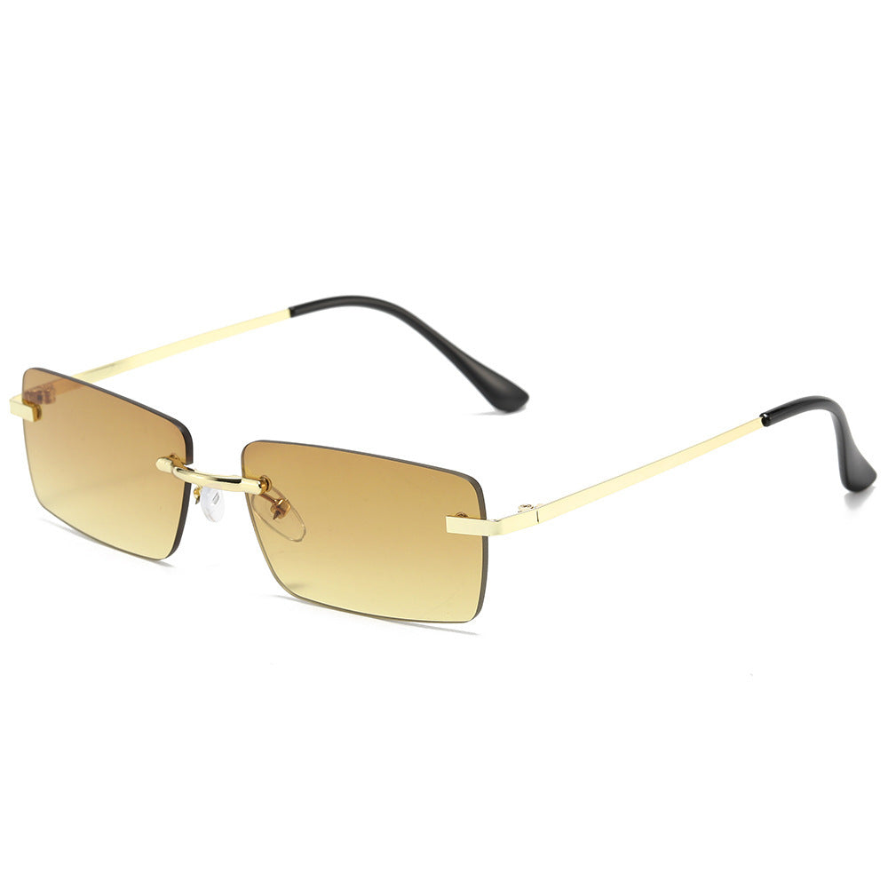 New Square Frameless Trimming Sunglasses