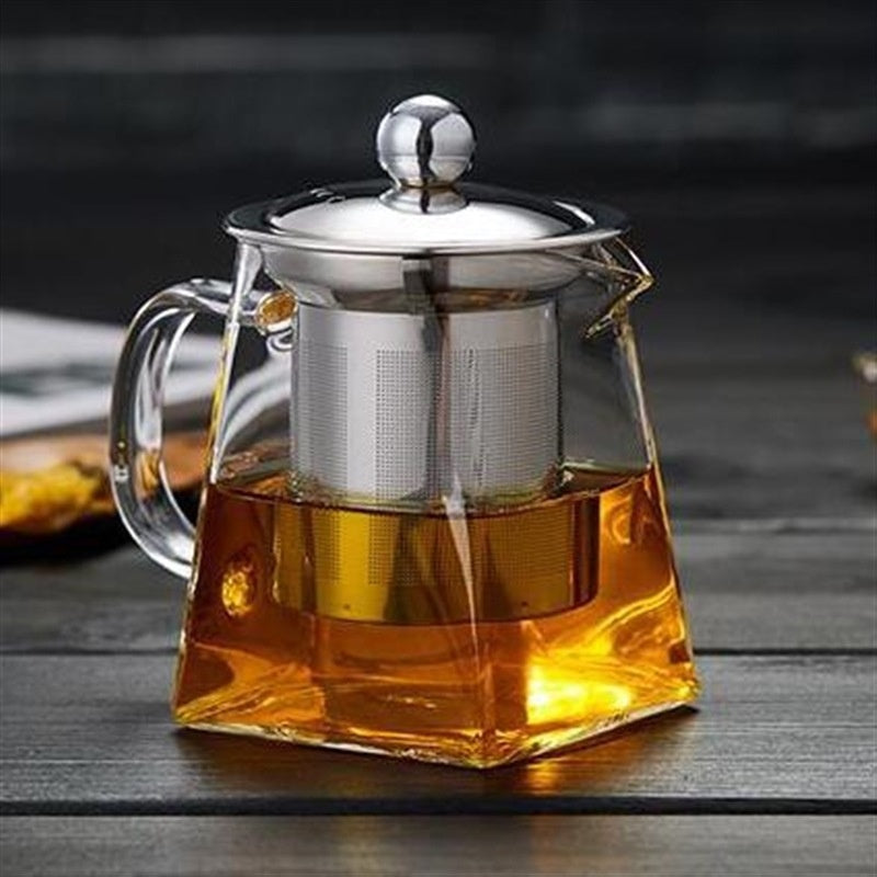 Full Set Of Glass Teapot With Strainer High-temperature Glass Teapot