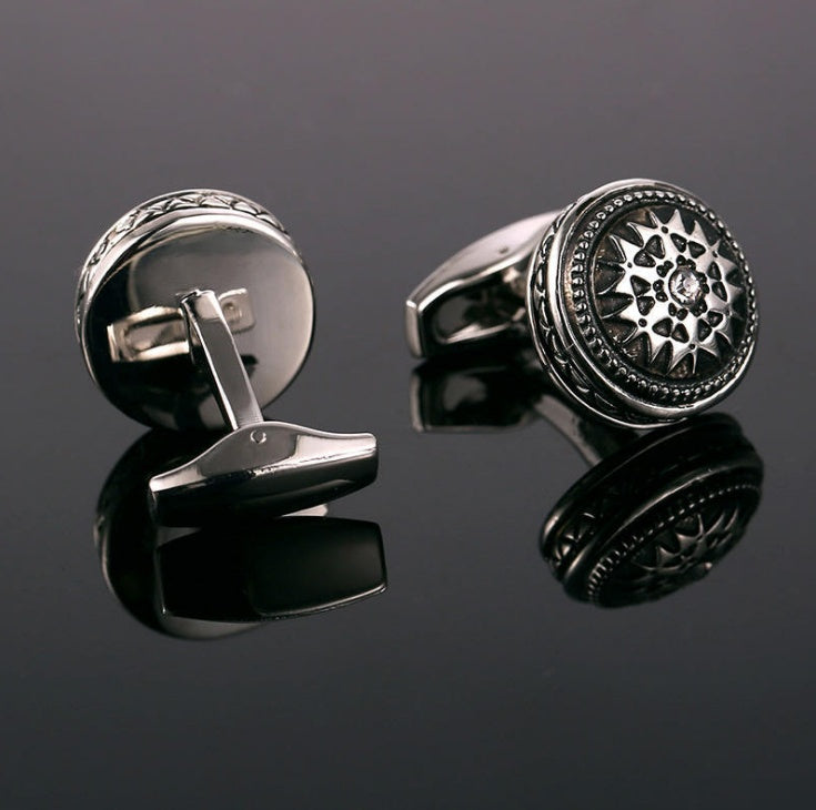 Boutons de manchette d'affaires Boutons de manchette diamant français