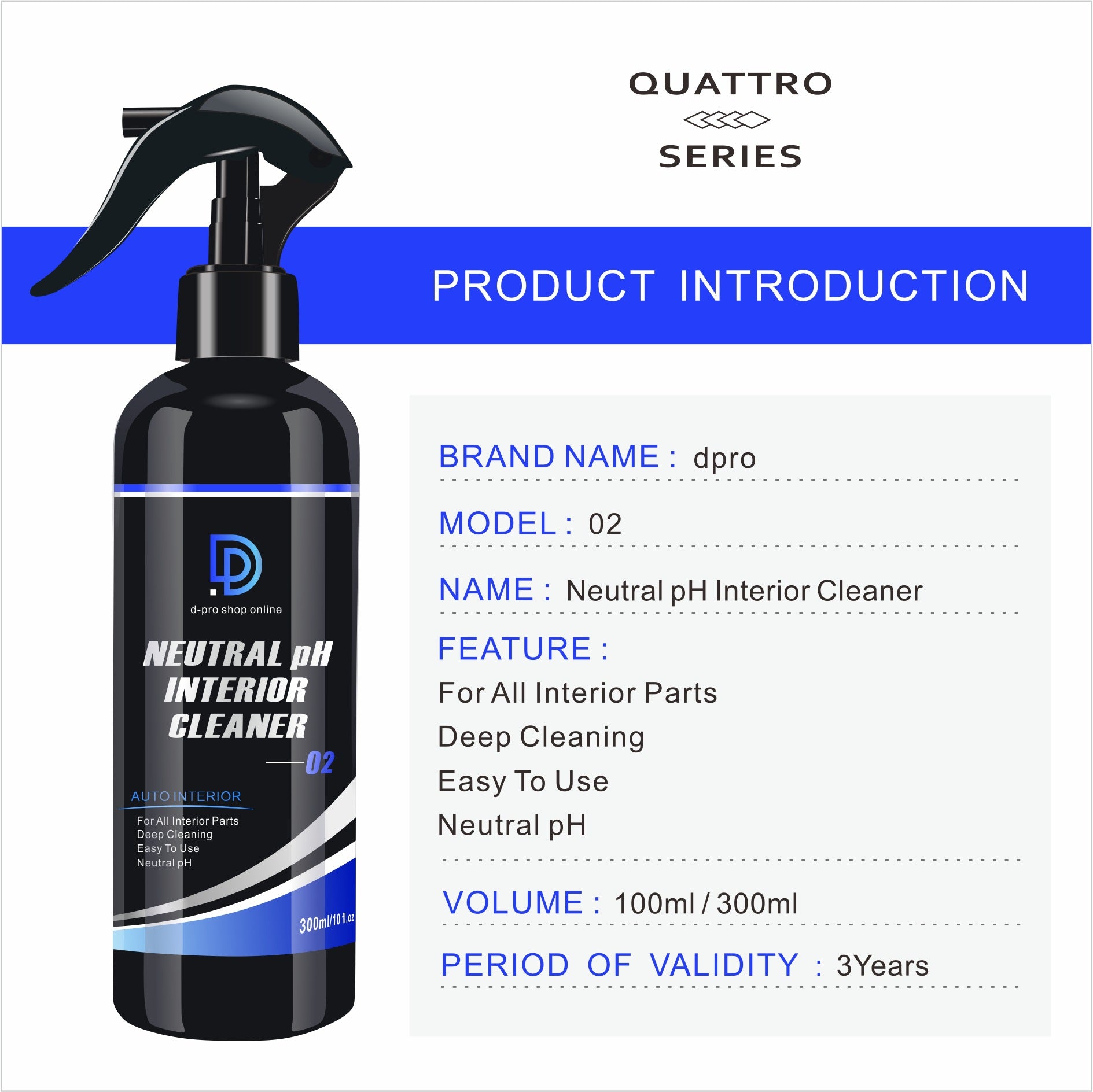 Car Interior Ceiling Carpet Leather Cleaning Agent Neutral