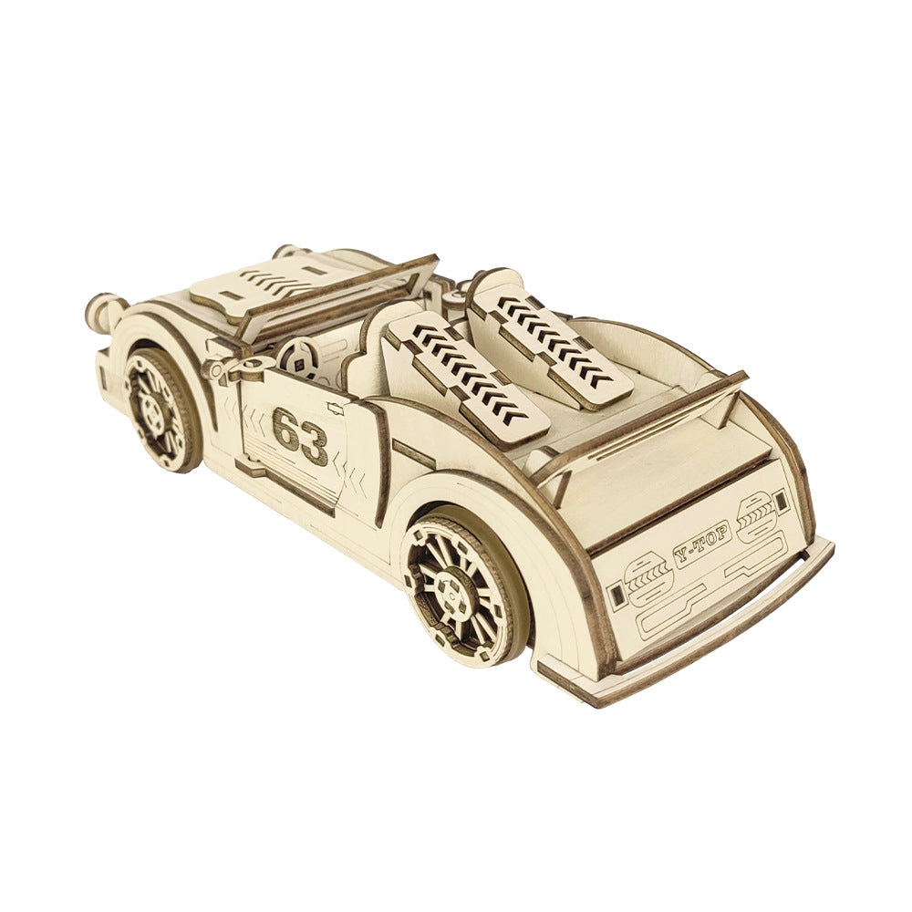 Children's Pull Back Toy Car Hand-assembled