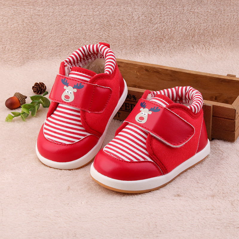 Warm soft-soled non-slip toddler shoes