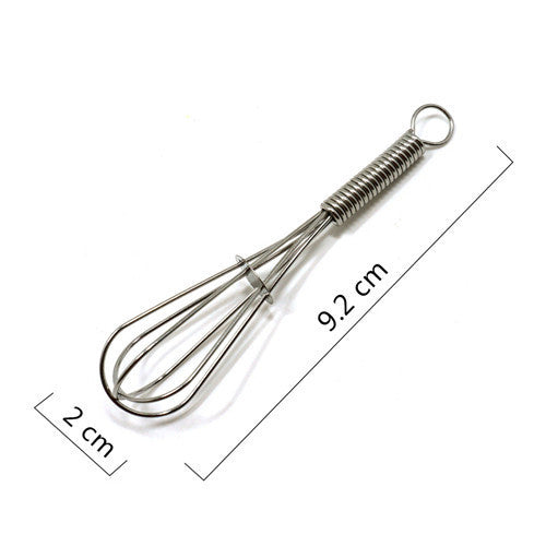 Full size mini keychain manual whisk gold silver