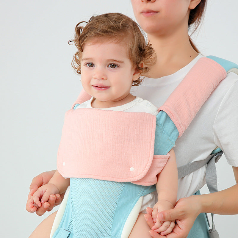 Double-shoulder Baby Waist Stool Drool Bib