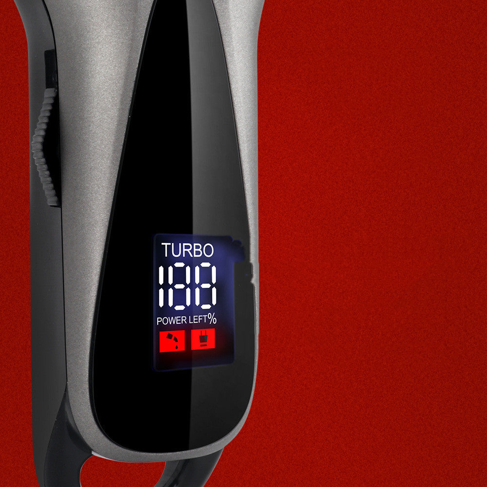 New LED Oil Head Gradient Graffiti Hair Clipper Electric Clipper Rechargeable Electrical Hair Cutter Bald Push White Haircut