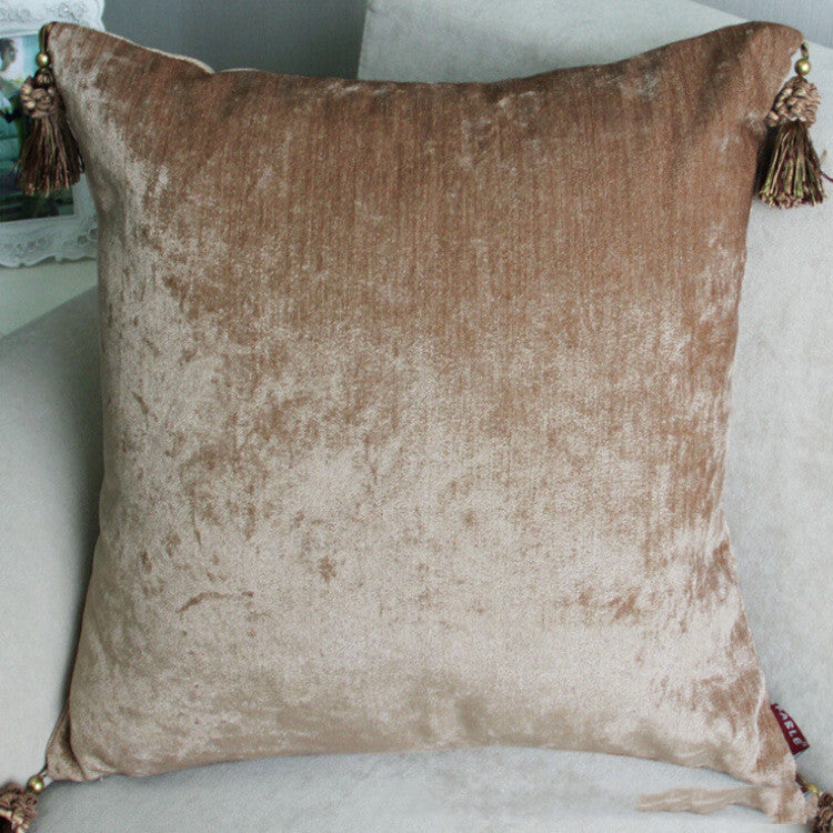 Fashion European-style simple Audrey Snowy pillow Four-corner ear sofa pillow cushion solid color pillow car newspaper pillow