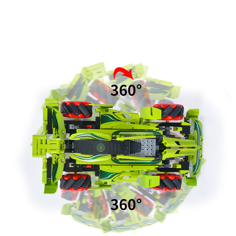 Children's assembled racing model building block toy
