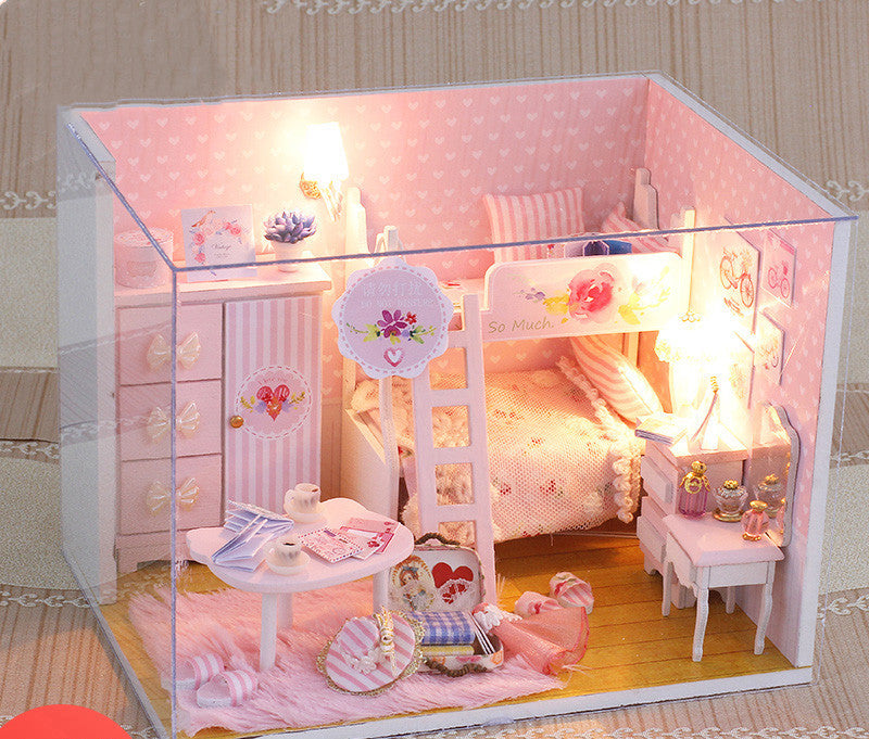 Small house model assembled villa house toy