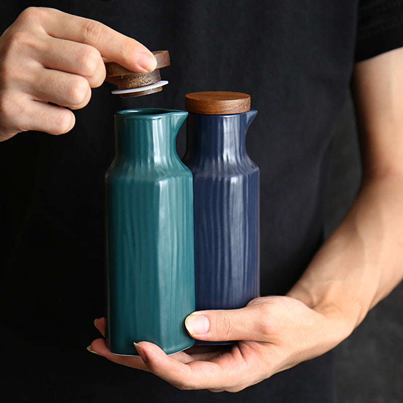 Ceramic Soy Sauce Bottle Kitchen Leak-proof Oil