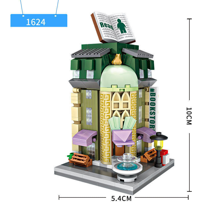 Mini street view puzzle assembled house toy
