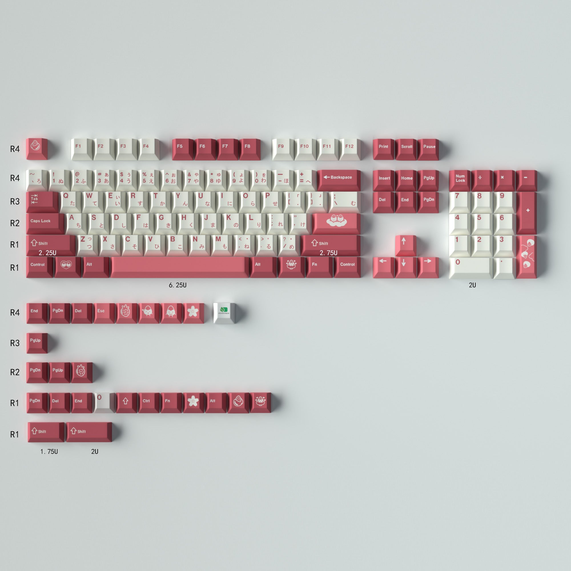 PBT Heat Sublimation Original Height Mechanical Keyboard Keycaps