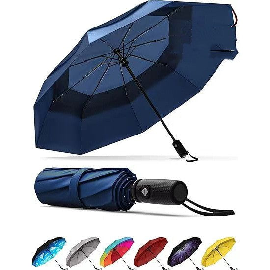 Automatic Folding Umbrella Three-Fold Travel-Ready Windproof