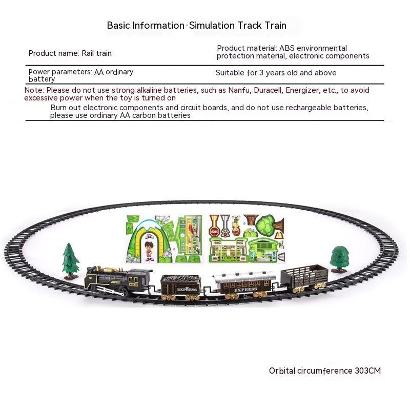 Christmas Electric Rail Car Mini Retro Small Train Children's Electric Automobile Toys