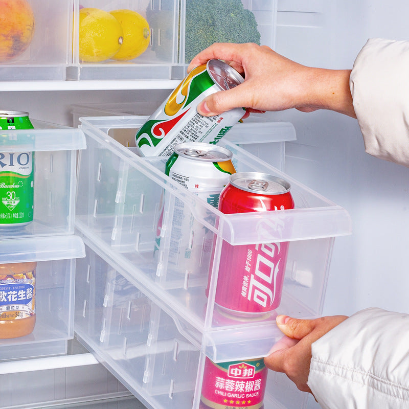 Transparent refrigerator storage box