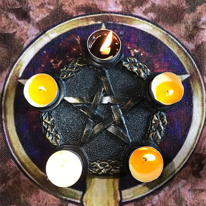 Pentagram Candle Holder Altar Ceremony Decoration Cup Candle Holder Tea Candle Holder