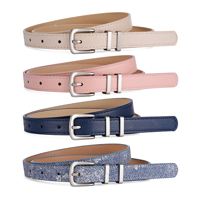 Ceinture fine multicolore Y2K pour femme