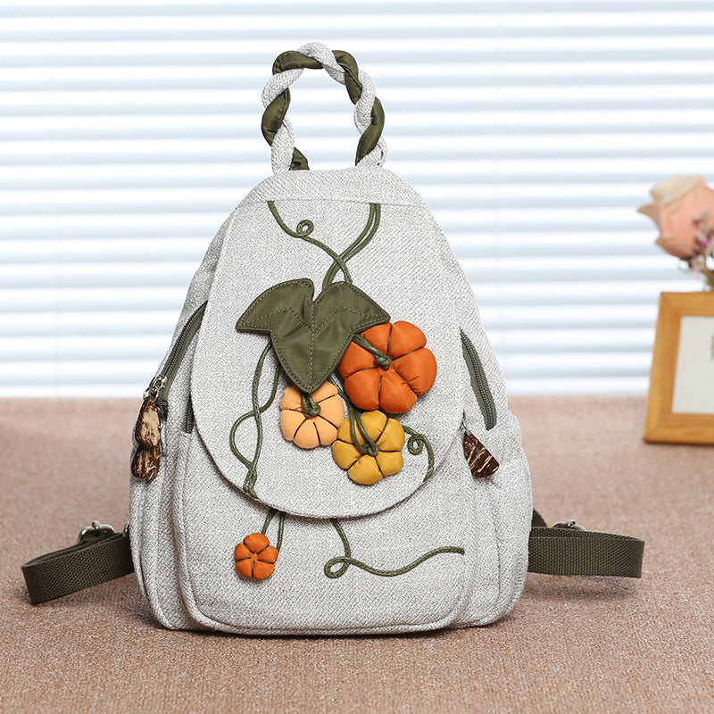 Female art small  travel backpack chest bag