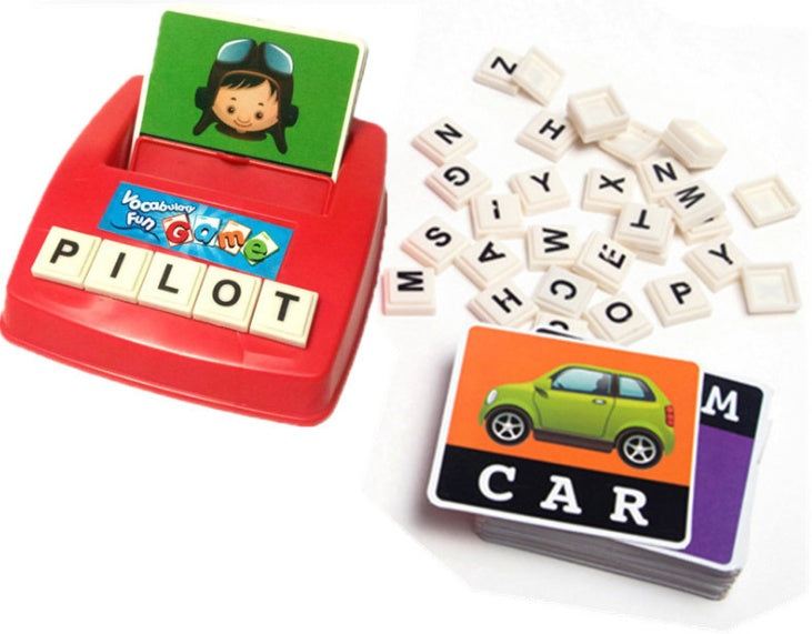 Machine à cartes alphabet anglais, jouets éducatifs pour enfants, outils pédagogiques, apprentissage du pinyin, mots anglais, plateau d'alphabétisation par l'image