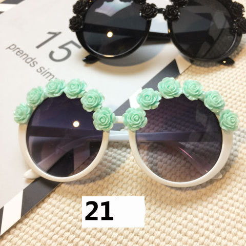 Handmade flower diamond sunglasses