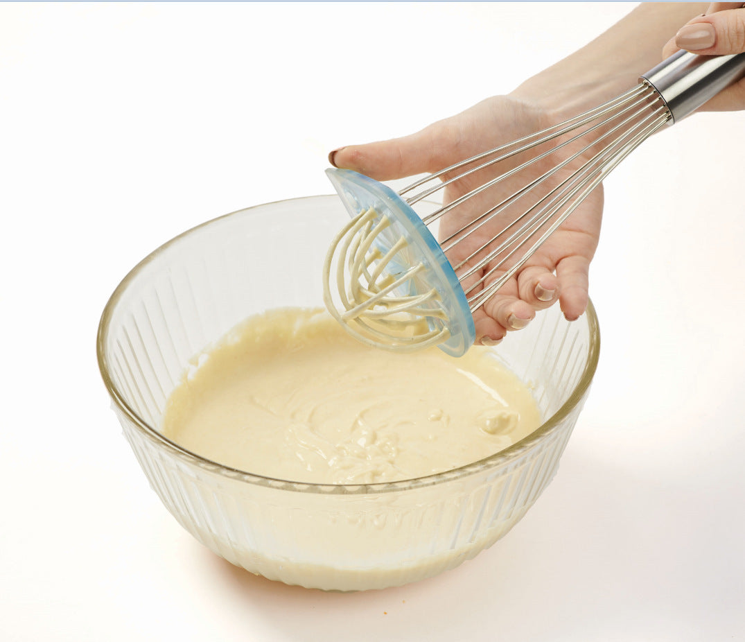 Stainless steel egg beater and scraper set