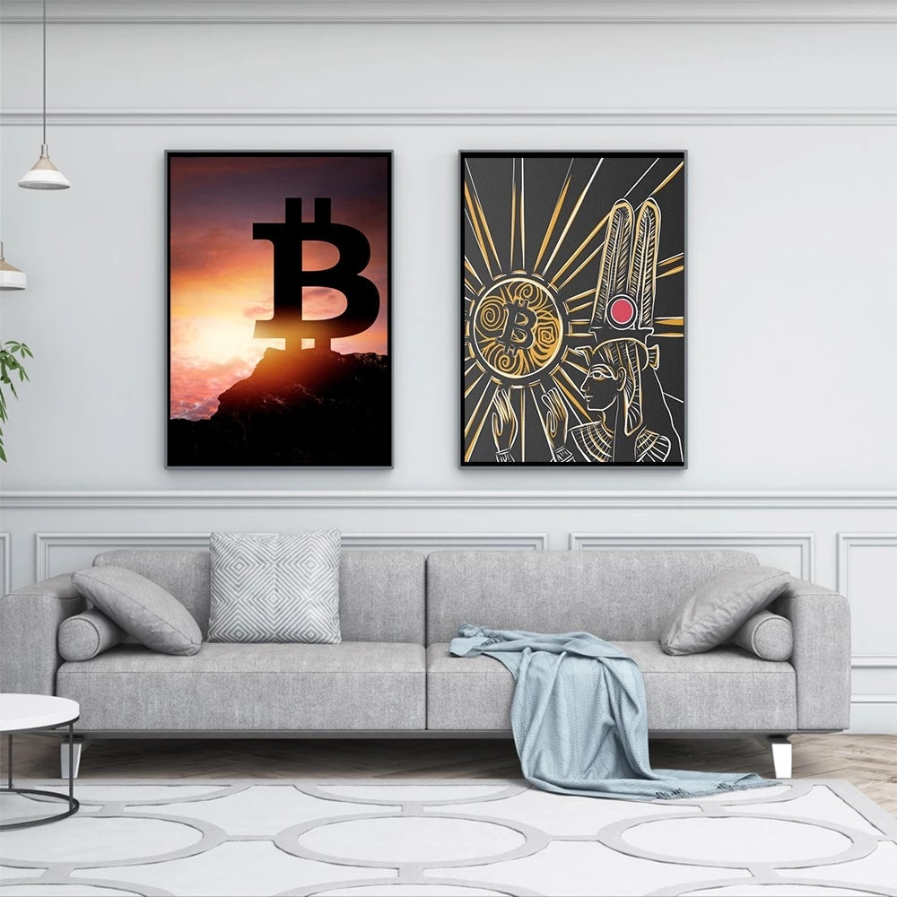 Painting With Coin Newspaper And Wall Art  On Abstract Canvas
