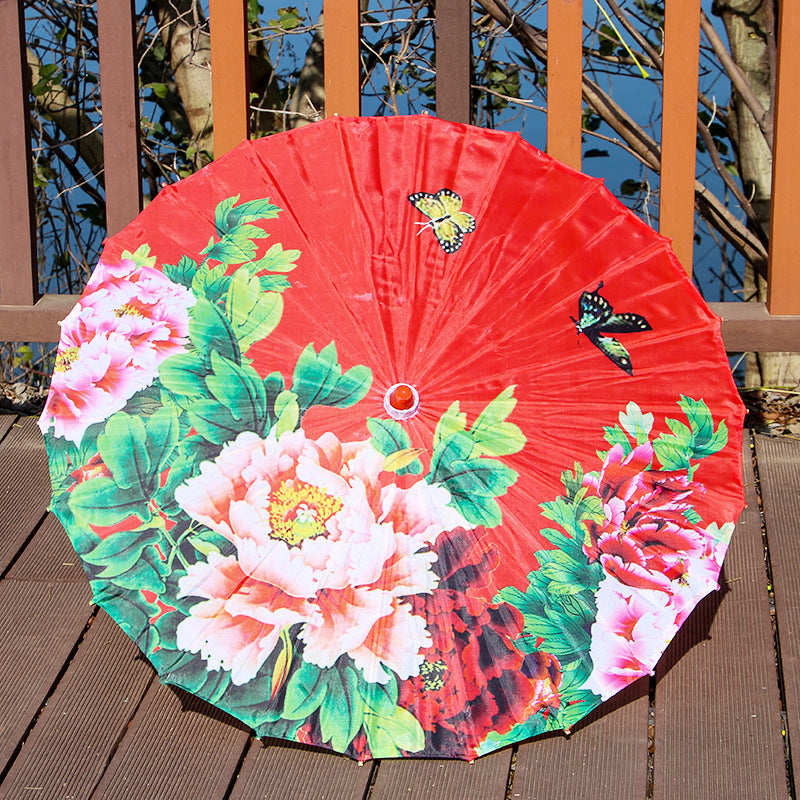 Performance And Show Style Printed Silk Umbrella Oiled Paper Umbrella